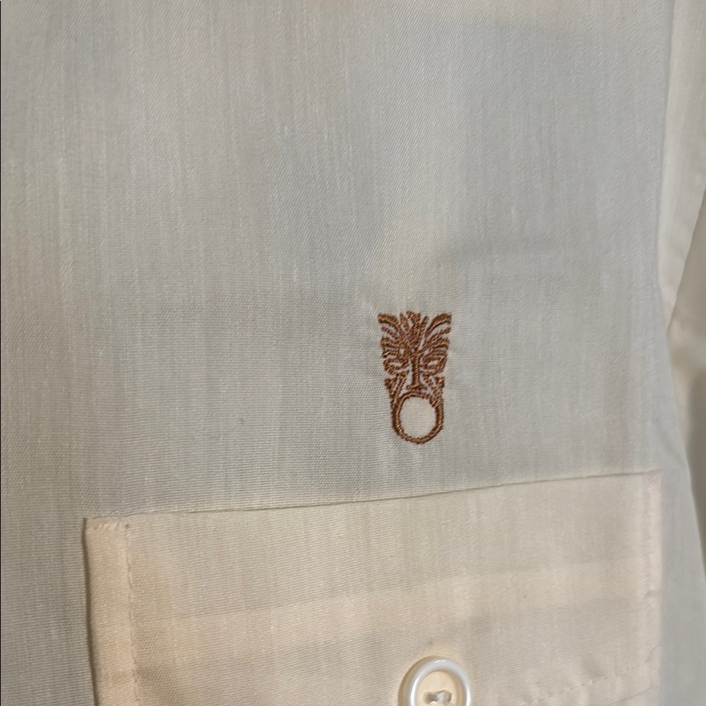 Men's Cream Short Sleeve Shirt - Picture 6 of 6